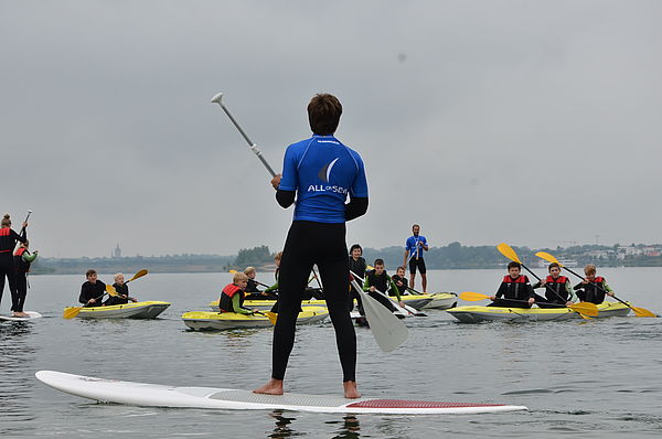 Paddeln mit Kindern auf Markkleeberger See