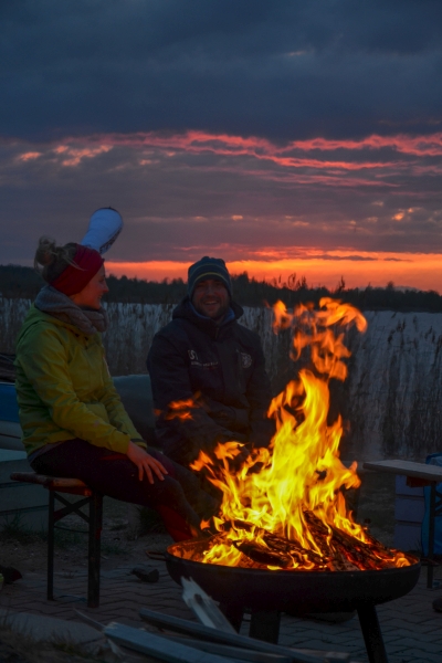 Lagerfeuer am Markkleeberger See