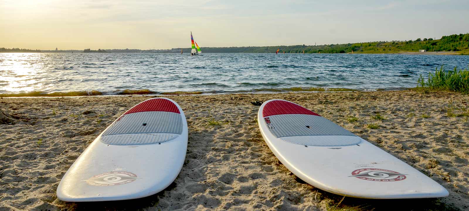 Stand Up Paddling am Markkleeberger See bei Leipzig