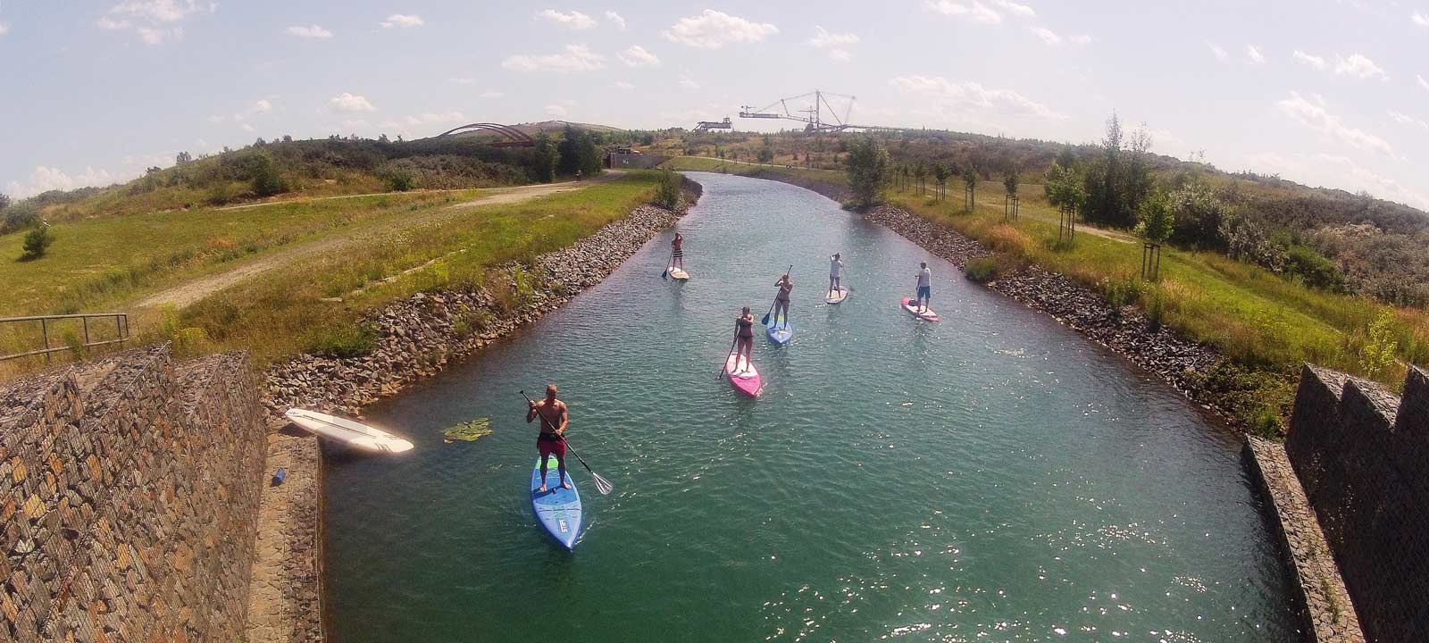 Stand Up Paddling im Leipziger Neuseenland