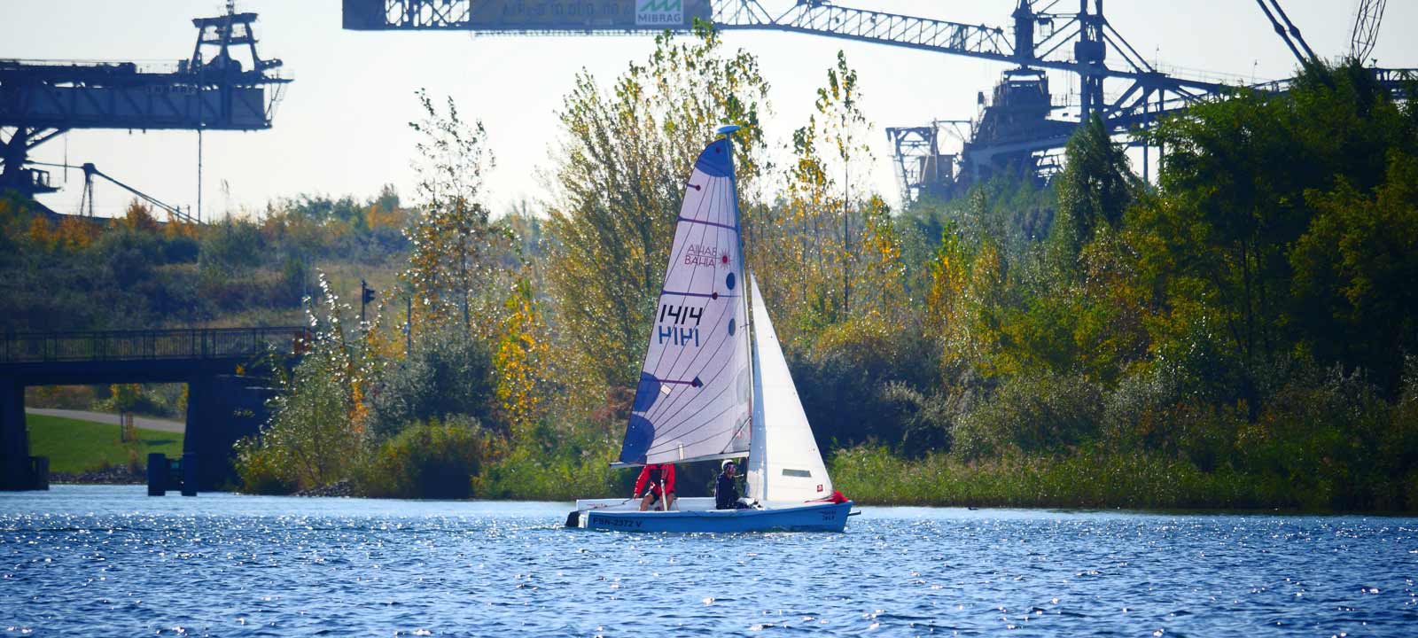 Segeln auf dem Markkleeberger See bei Leipzig